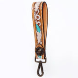American Darling ADWSF107 Hand Tooled Genuine Leather Handle Strap For Wristlet Bags