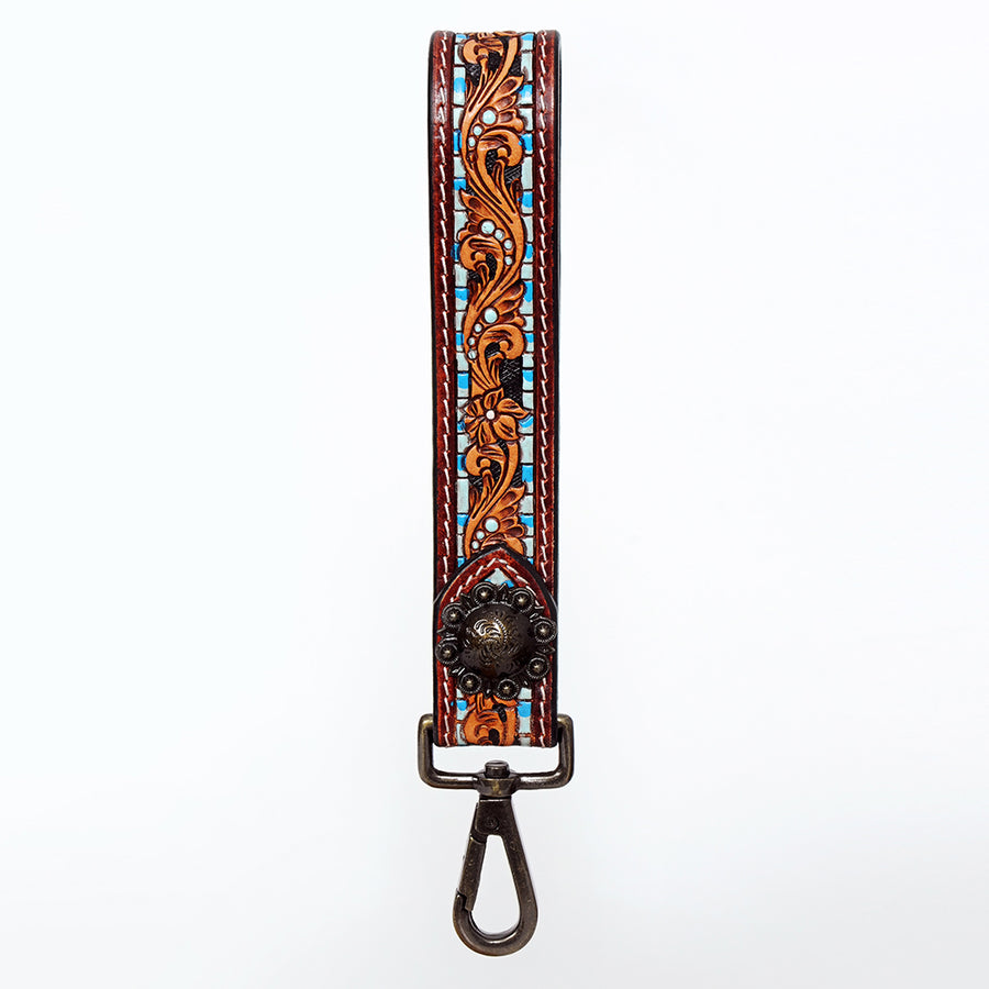 American Darling Hand Tooled Genuine Leather Handle Strap for Wristlet Bag Phone Wrist Keychain Wallet Purse Clutch Cellphone