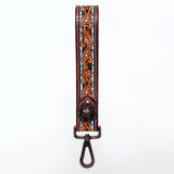 American Darling ADWSF108 Hand Tooled Genuine Leather Handle Strap For Wristlet Bags