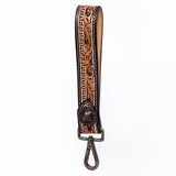 American Darling ADWSF109 Hand Tooled Genuine Leather Handle Strap For Wristlet Bags