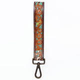 American Darling ADWSF111 Hand Tooled Genuine Leather Handle Strap For Wristlet Bags