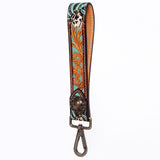American Darling ADWSF111 Hand Tooled Genuine Leather Handle Strap For Wristlet Bags