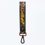 American Darling ADWSF112 Hand Tooled Genuine Leather Handle Strap For Wristlet Bags