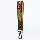 American Darling ADWSF112 Hand Tooled Genuine Leather Handle Strap For Wristlet Bags