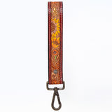 American Darling ADWSF114 Hand Tooled Genuine Leather Handle Strap For Wristlet Bags