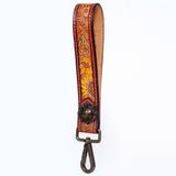 American Darling ADWSF114 Hand Tooled Genuine Leather Handle Strap For Wristlet Bags
