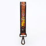 American Darling ADWSF115 Hand Tooled Genuine Leather Handle Strap For Wristlet Bags