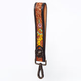 American Darling ADWSF115 Hand Tooled Genuine Leather Handle Strap For Wristlet Bags