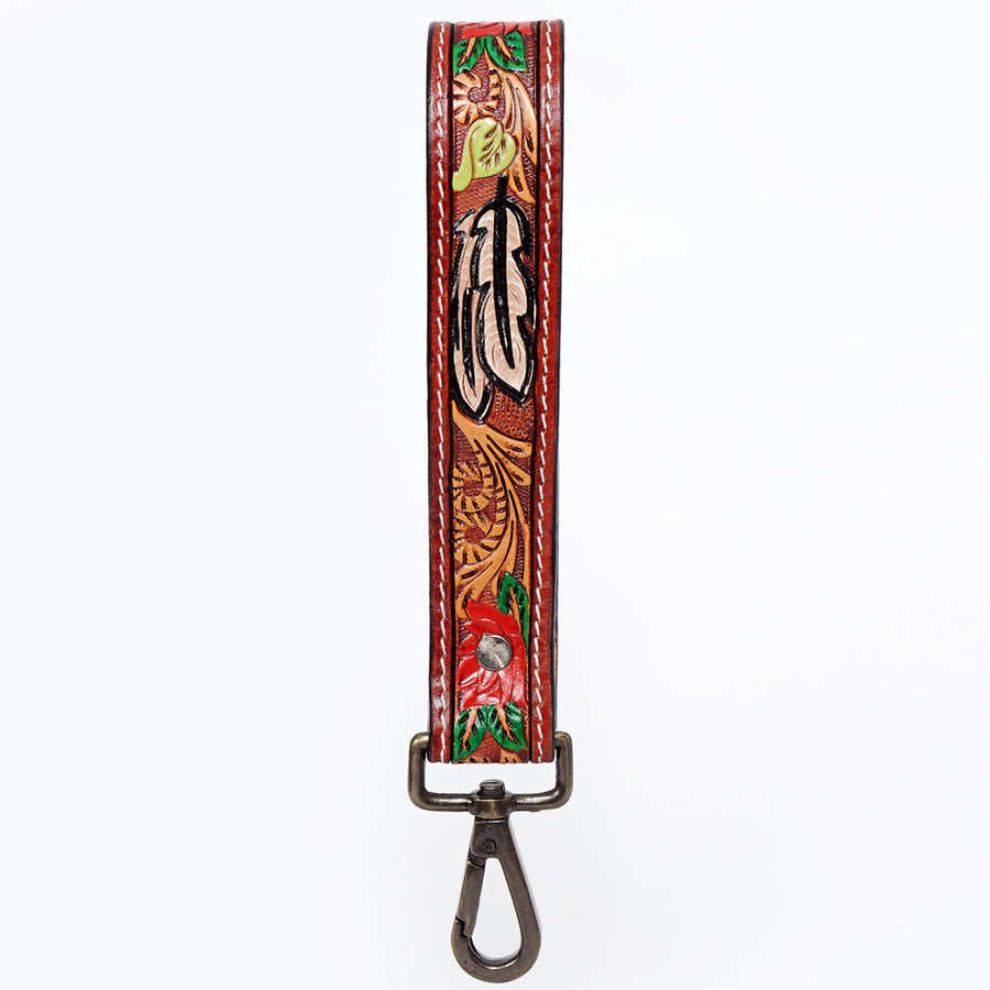 American Darling Hand Tooled Genuine Leather Handle Strap for Wristlet Bag Phone Wrist Keychain Wallet Purse Clutch Cellphone