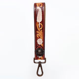 American Darling ADWSF118 Hand Tooled Genuine Leather Handle Strap For Wristlet Bags