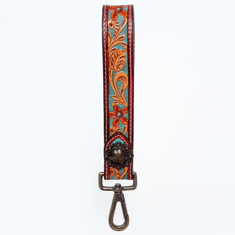 American Darling Hand Tooled Genuine Leather Handle Strap for Wristlet Bag Phone Wrist Keychain Wallet Purse Clutch Cellphone