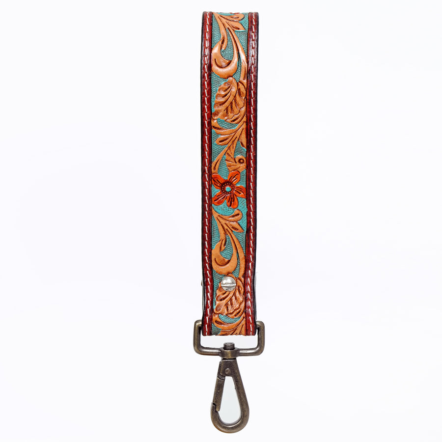 American Darling Hand Tooled Genuine Leather Handle Strap for Wristlet Bag Phone Wrist Keychain Wallet Purse Clutch Cellphone