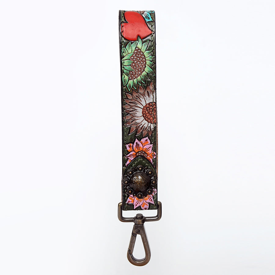 American Darling Hand Tooled Genuine Leather Handle Strap for Wristlet Bag Phone Wrist Keychain Wallet Purse Clutch Cellphone