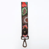American Darling ADWSF124 Hand Tooled Genuine Leather Handle Strap For Wristlet Bags