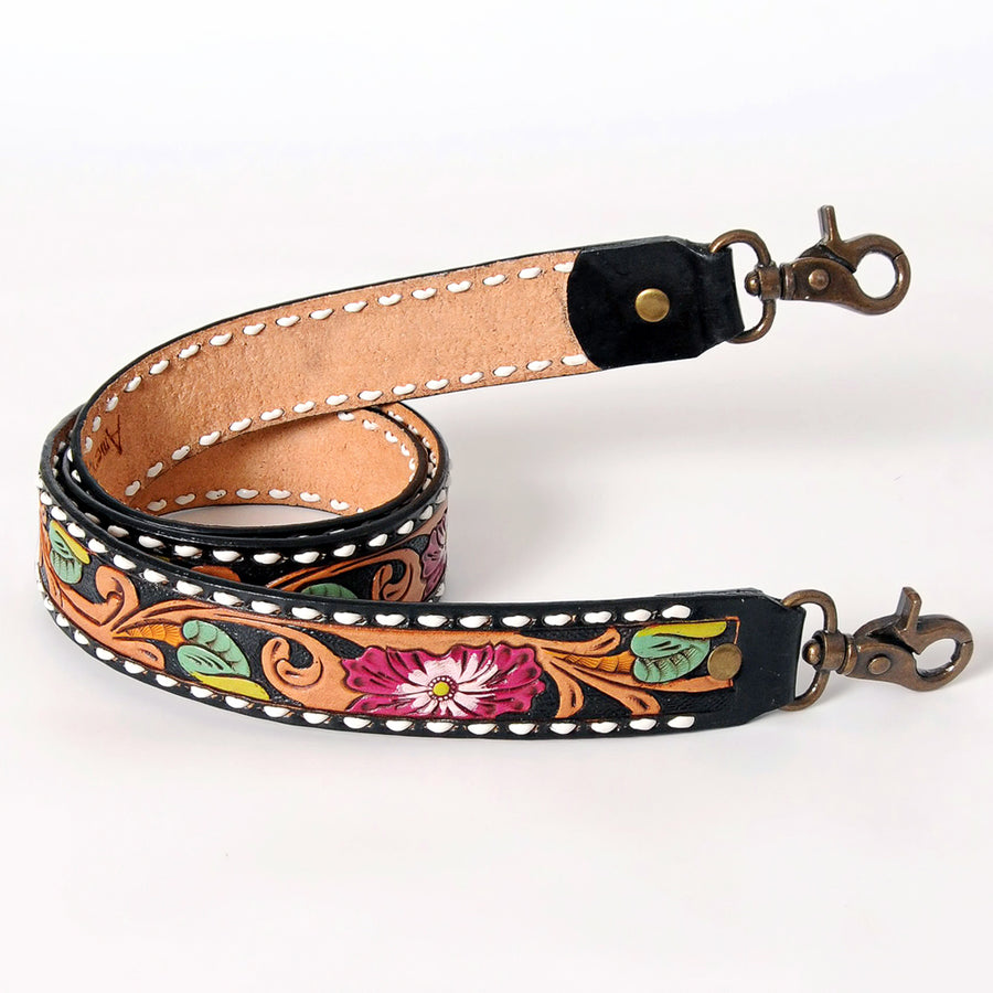 American Darling Hand Tooled Genuine Leather Crossbody Handle Strap for Bags Phone Wallet Purse Clutch