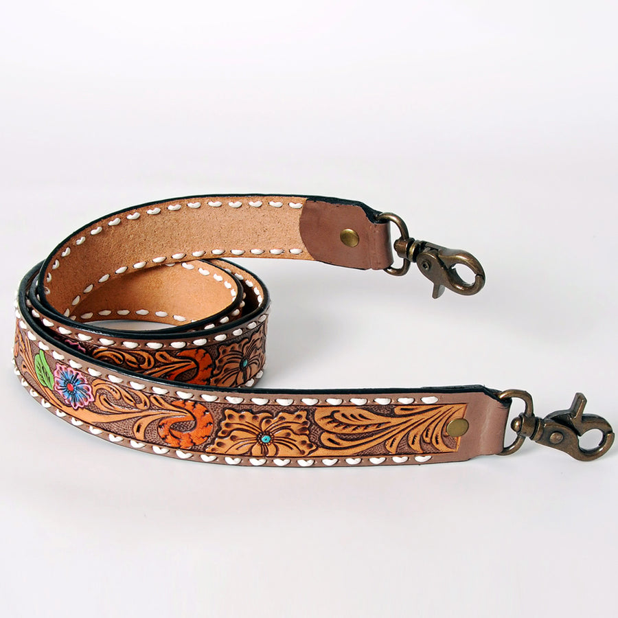 American Darling Hand Tooled Genuine Leather Crossbody Handle Strap for Bags Phone Wallet Purse Clutch