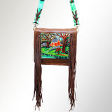 American Darling Crossbody Hand Painted Full Grain Genuine Leather Western Women Bag Handbag Purse |