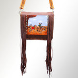 American Darling Crossbody Hand Painted Full Grain Genuine Leather Western Women Bag Handbag Purse |