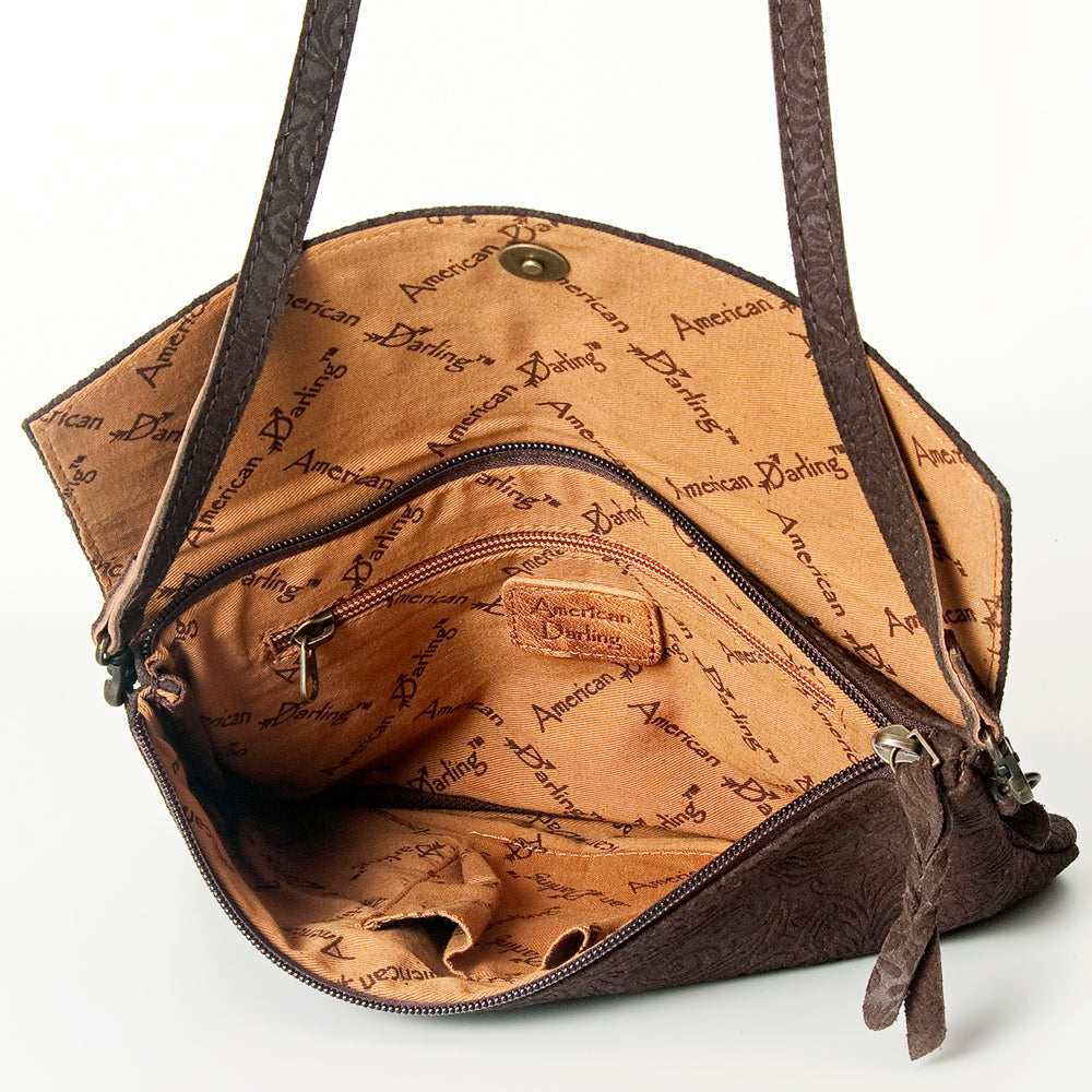 American Darling Envelope Embossed Full Grain Genuine Leather Western Women Bag Handbag Purse | for Cute