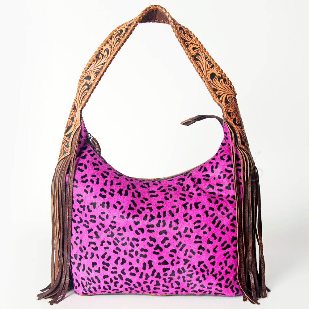 American Darling Hobo Hair-On Saddle Blanket Fabric Genuine Leather Western Women Bag | Handbag Purse Bags for Wallet Cute