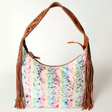 American Darling Hobo Hair-On Saddle Blanket Fabric Genuine Leather Western Women Bag | Handbag Purse Bags for Wallet Cute