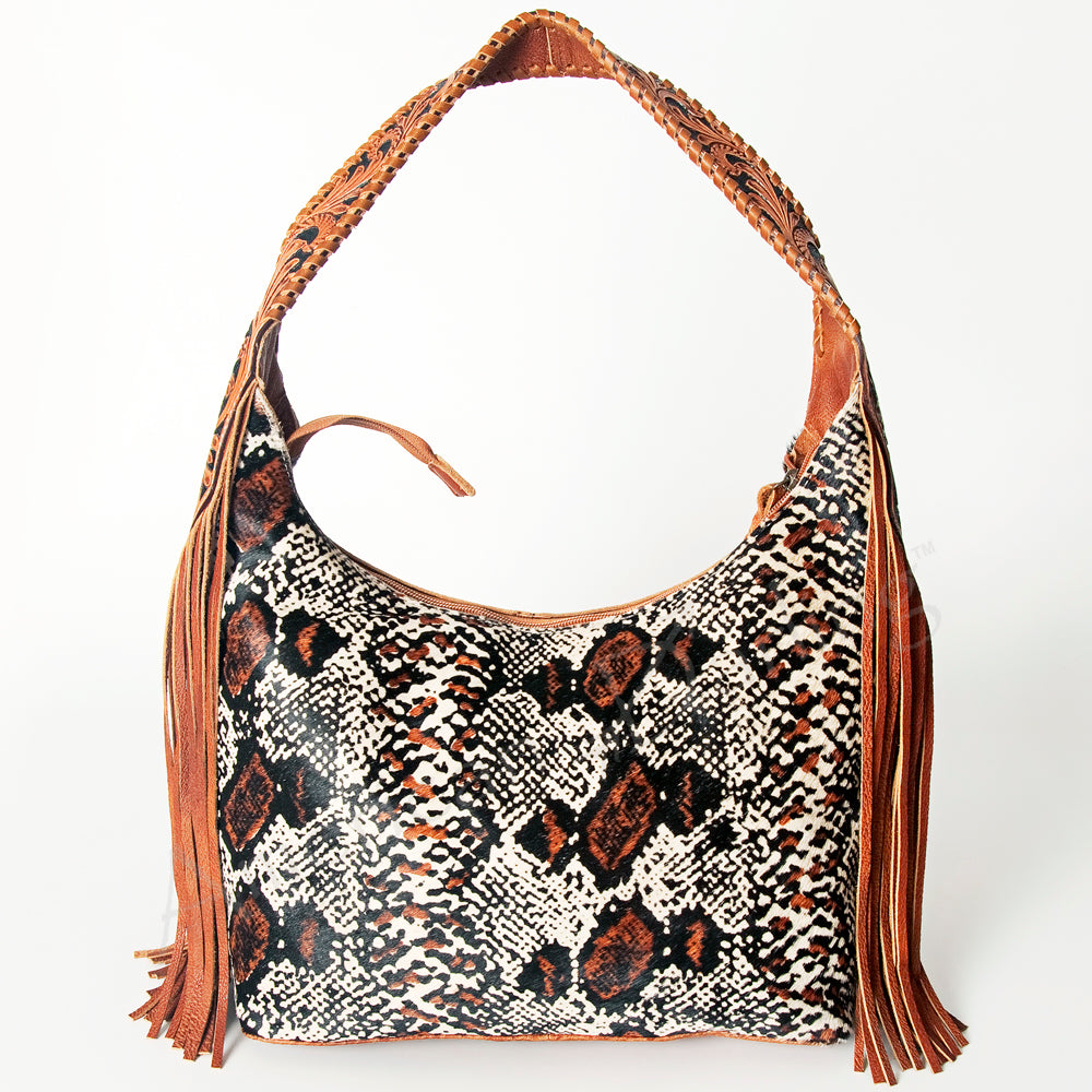 American Darling Hobo Hair-On Saddle Blanket Fabric Genuine Leather Western Women Bag | Handbag Purse Bags for Wallet Cute