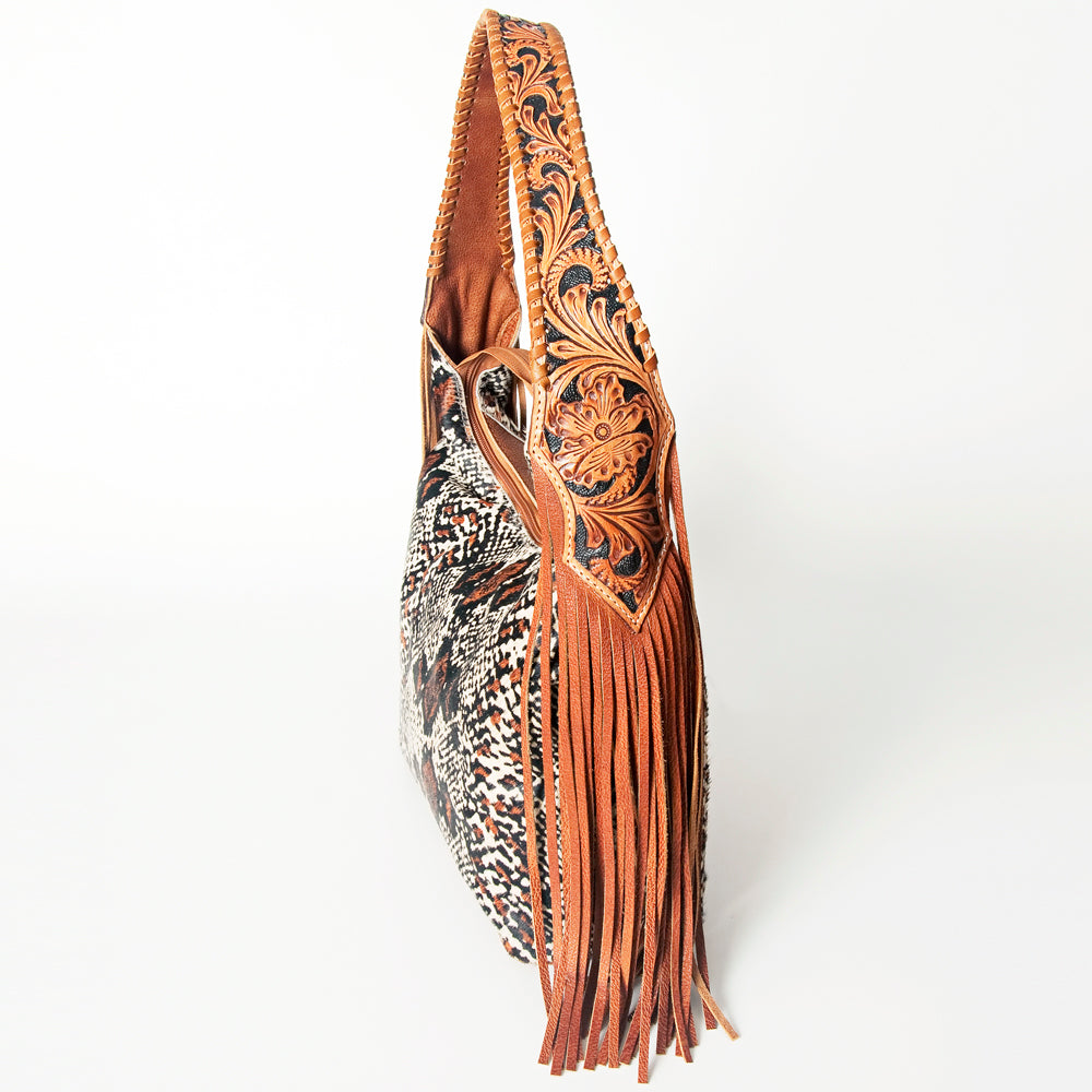 American Darling Hobo Hair-On Saddle Blanket Fabric Genuine Leather Western Women Bag | Handbag Purse Bags for Wallet Cute