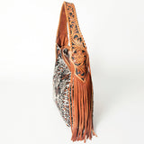 American Darling Hobo Hair-On Saddle Blanket Fabric Genuine Leather Western Women Bag | Handbag Purse Bags for Wallet Cute