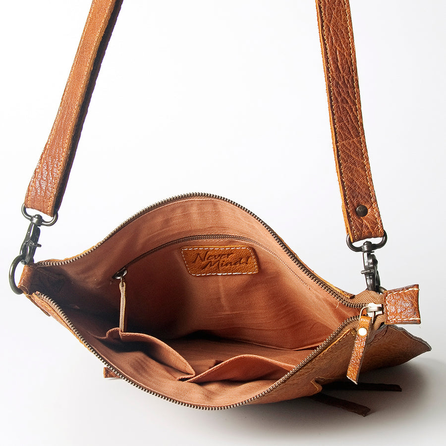 Never Mind Nmbgz103A Cross Body I Vintage Handmade Genuine Cowhide Leather Women Bag Western Handbag Purse