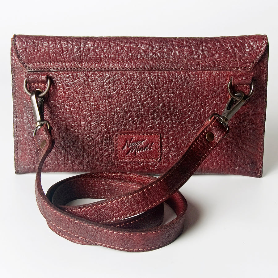 Never Mind Nmbgz105C Coin Purse Vintage Handmade Genuine Cowhide Leather Women Bag Western Handbag Purse