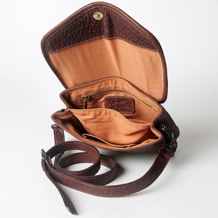 Never Mind Nmbgz108C Envelope Vintage Handmade Genuine Cowhide Leather Women Bag Western Handbag Purse