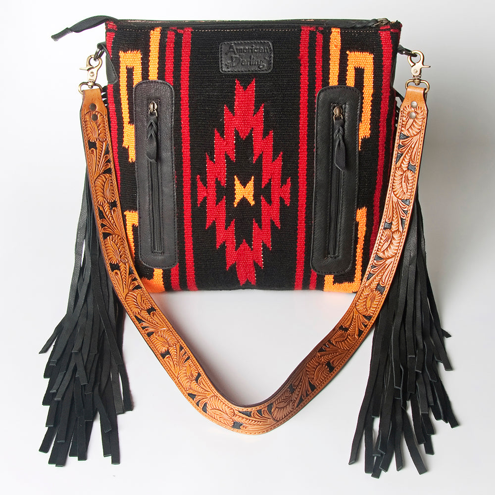 American Darling Signature Crossbody Hand Tooled Saddle Blanket Genuine Leather women bag western handbag purse