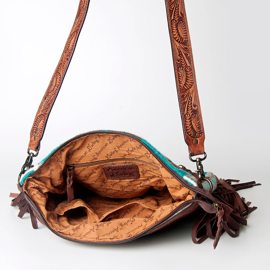 American Darling Signature Crossbody Hand Tooled Saddle Blanket Genuine Leather women bag western handbag purse