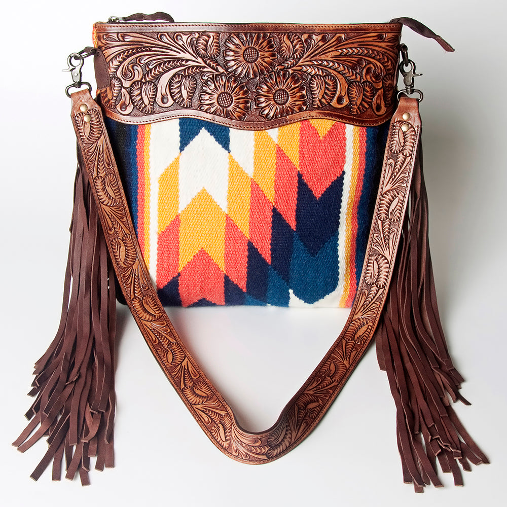 American Darling Signature Crossbody Hand Tooled Saddle Blanket Genuine Leather women bag western handbag purse