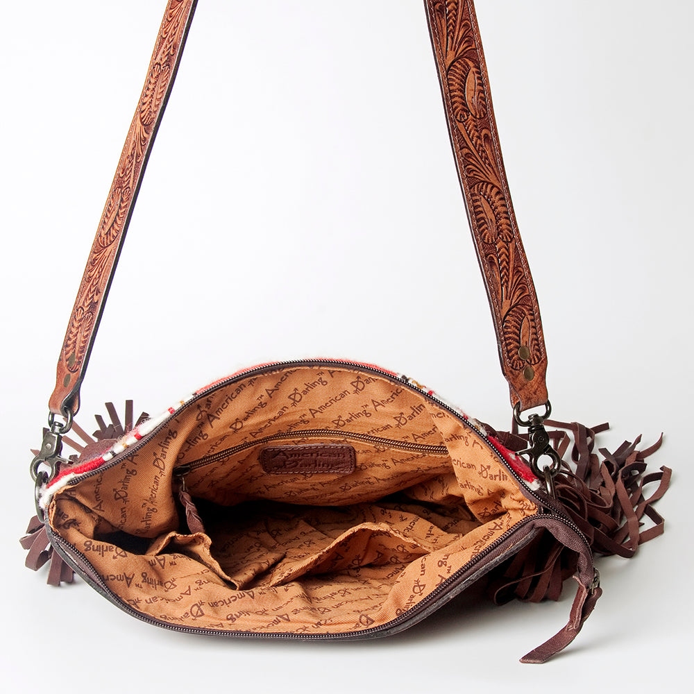 American Darling Signature Crossbody Hand Tooled Saddle Blanket Genuine Leather women bag western handbag purse