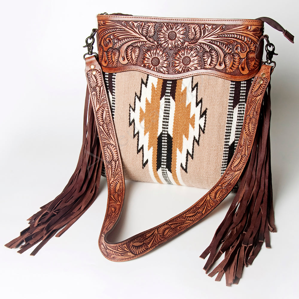 American Darling Signature Crossbody Hand Tooled Saddle Blanket Genuine Leather women bag western handbag purse