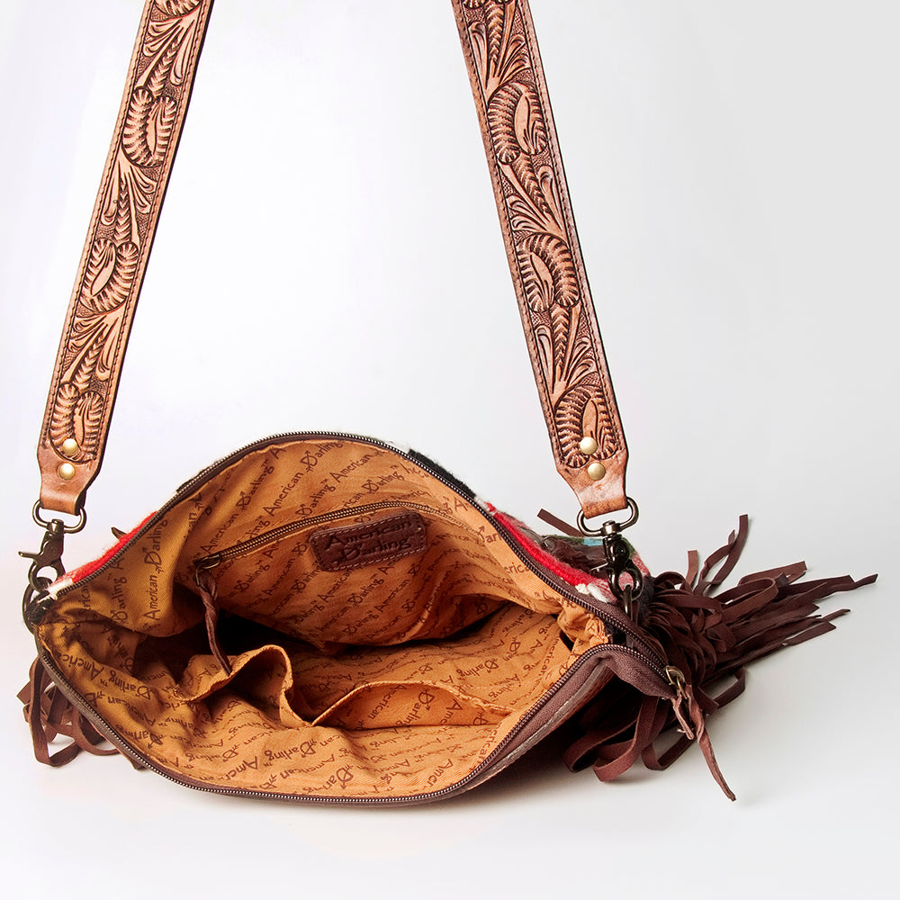 American Darling Signature Crossbody Hand Tooled Saddle Blanket Genuine Leather women bag western handbag purse