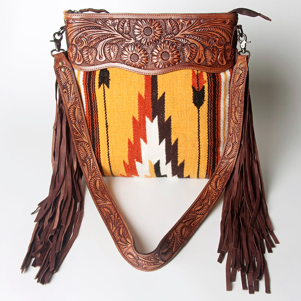 American Darling Signature Crossbody Hand Tooled Saddle Blanket Genuine Leather women bag western handbag purse