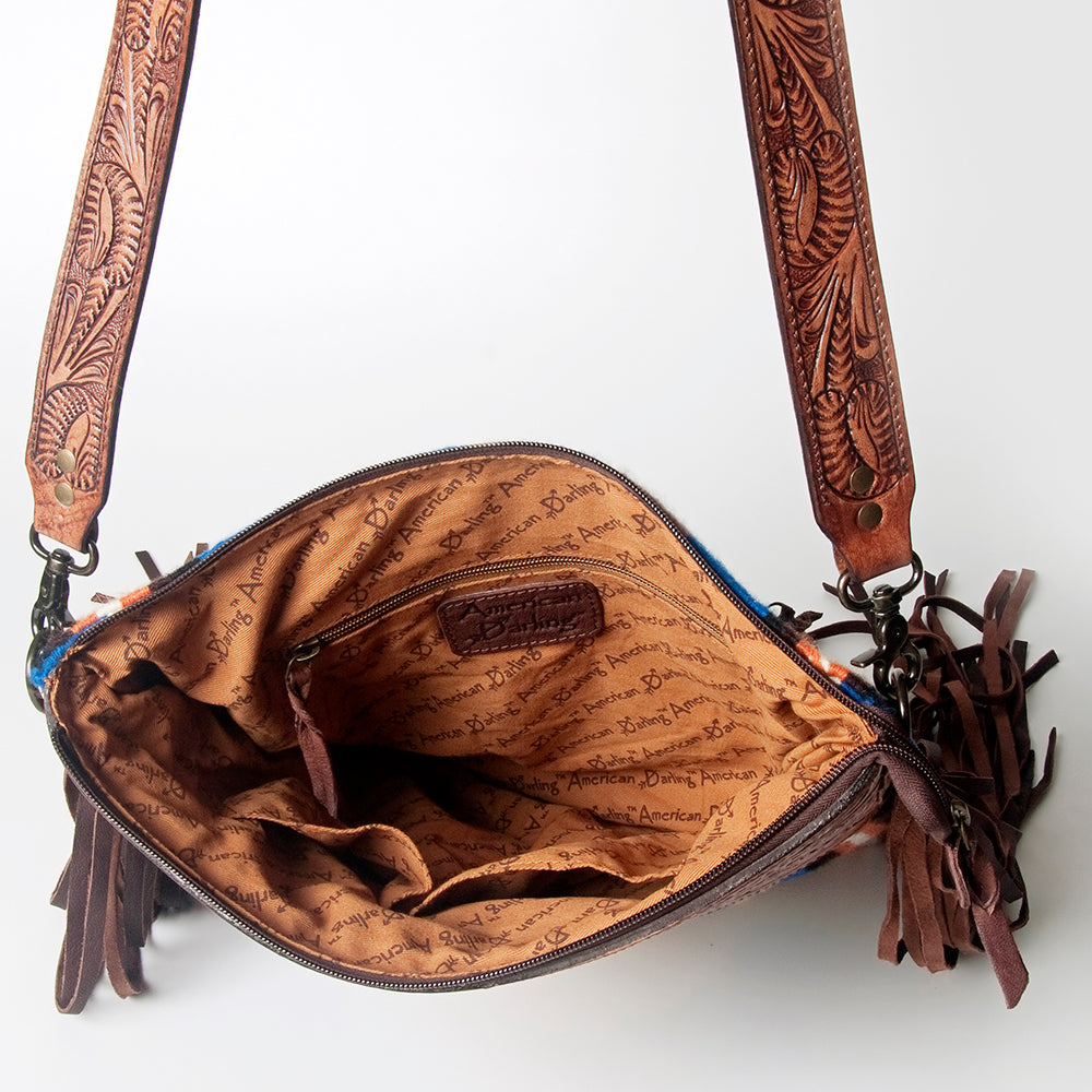 American Darling Signature Crossbody Hand Tooled Saddle Blanket Genuine Leather women bag western handbag purse