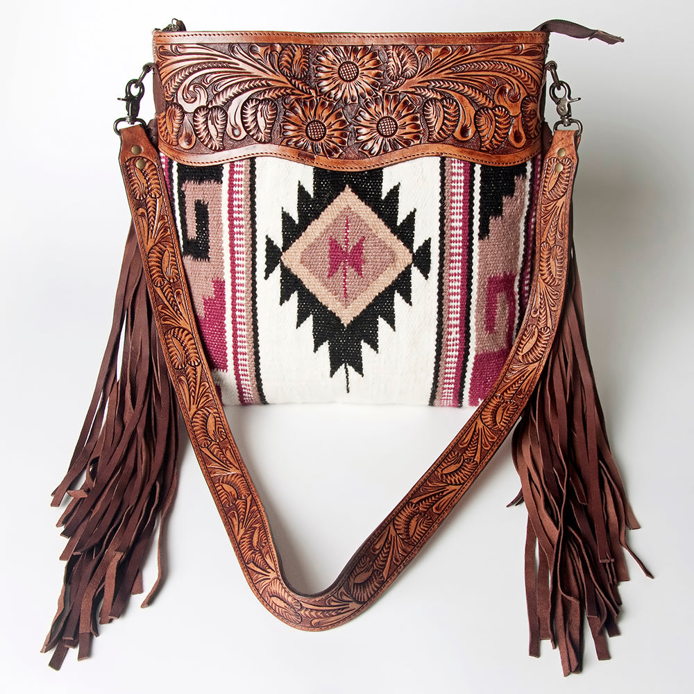American Darling Signature Crossbody Hand Tooled Saddle Blanket Genuine Leather women bag western handbag purse