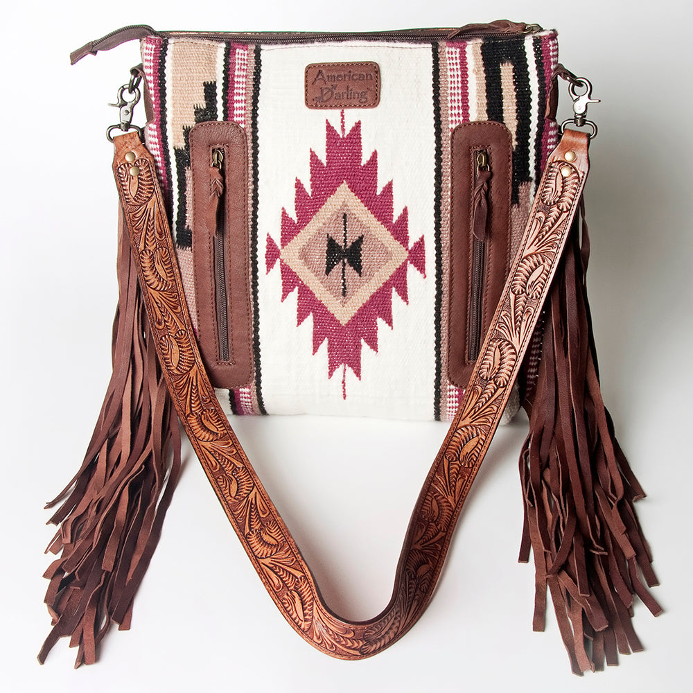 American Darling Signature Crossbody Hand Tooled Saddle Blanket Genuine Leather women bag western handbag purse