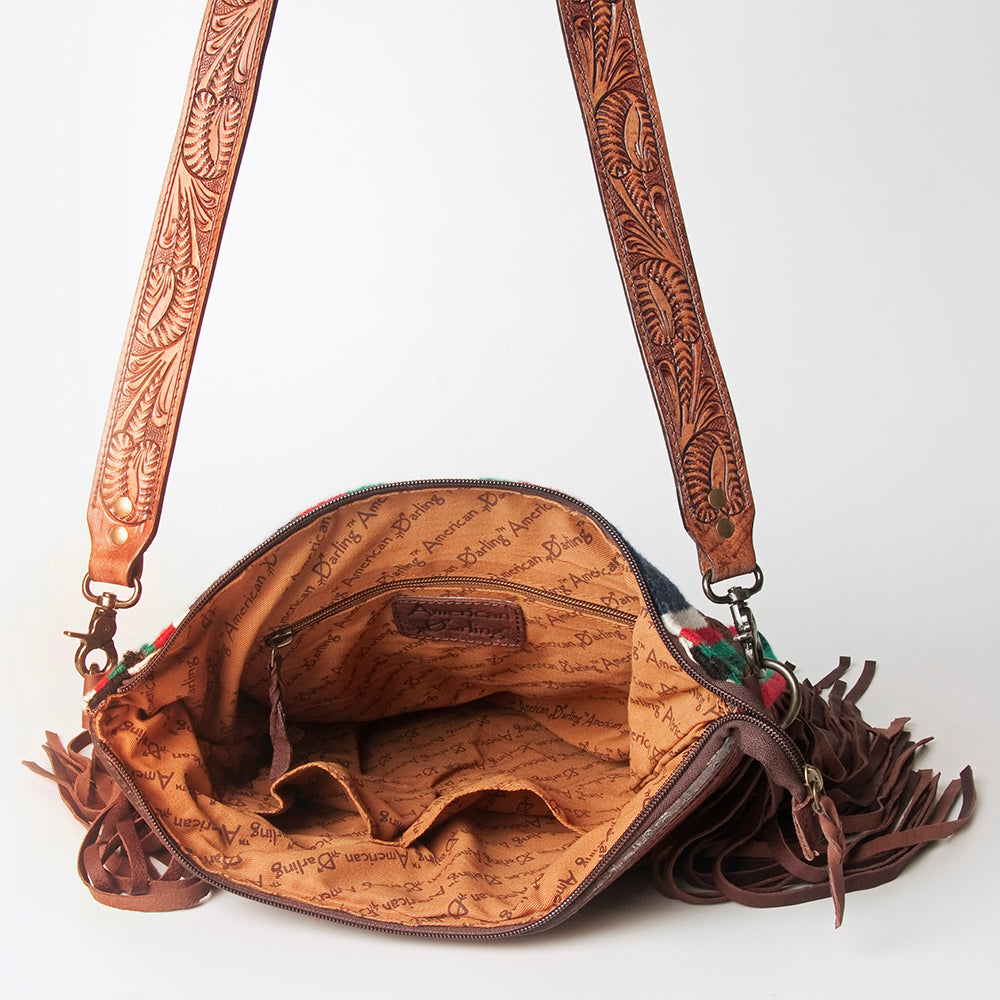 American Darling Signature Crossbody Hand Tooled Saddle Blanket Genuine Leather women bag western handbag purse