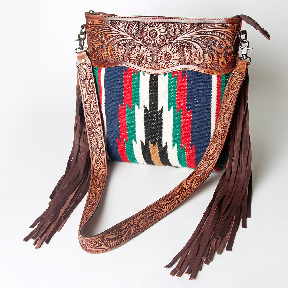 American Darling Signature Crossbody Hand Tooled Saddle Blanket Genuine Leather women bag western handbag purse