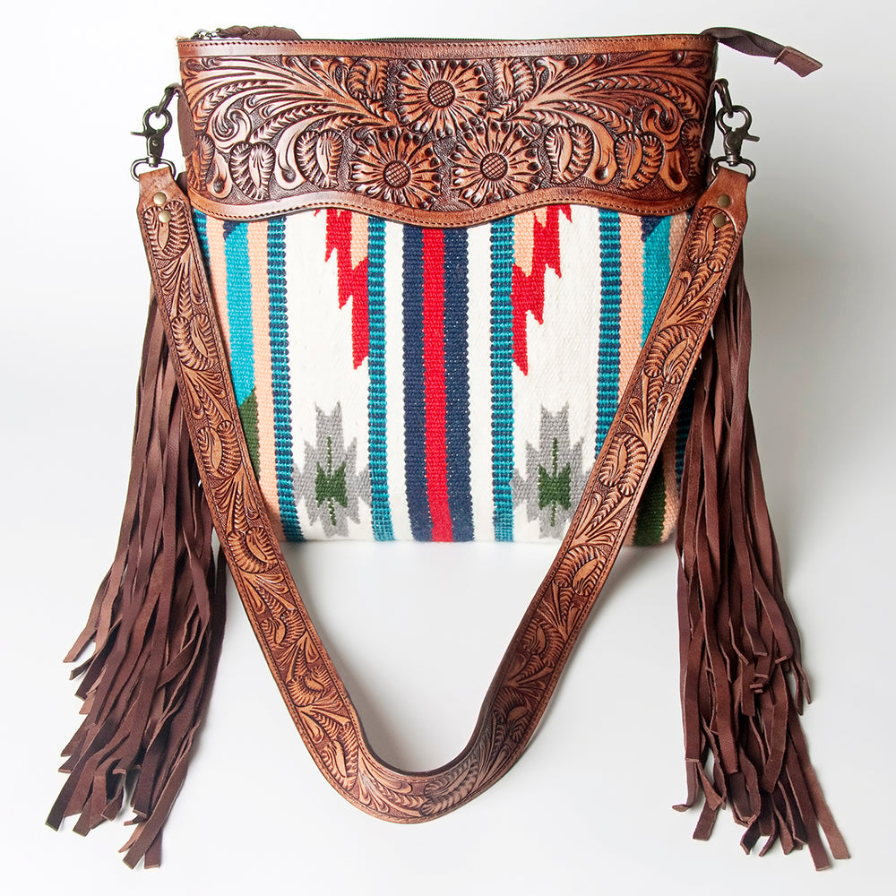 American Darling Signature Crossbody Hand Tooled Saddle Blanket Genuine Leather women bag western handbag purse