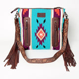 American Darling Signature Crossbody Hand Tooled Saddle Blanket Genuine Leather women bag western handbag purse