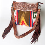 American Darling Signature Crossbody Hand Tooled Saddle Blanket Genuine Leather women bag western handbag purse