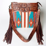 American Darling Signature Crossbody Hand Tooled Saddle Blanket Genuine Leather women bag western handbag purse