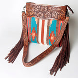 American Darling Signature Crossbody Hand Tooled Saddle Blanket Genuine Leather women bag western handbag purse