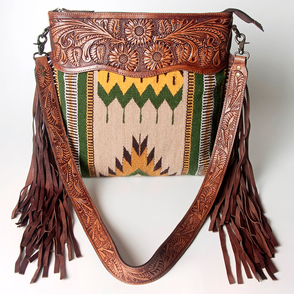 American Darling Signature Crossbody Hand Tooled Saddle Blanket Genuine Leather women bag western handbag purse