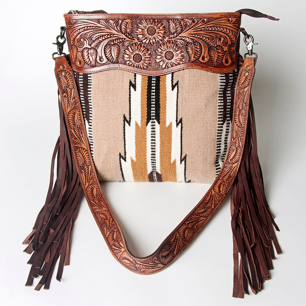 American Darling Signature Crossbody Hand Tooled Saddle Blanket Genuine Leather women bag western handbag purse